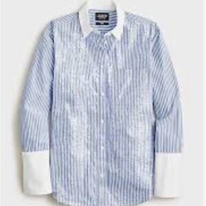 Size 14 JCrew Collection button down shirt with sequins